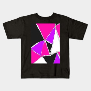 Pink Triangle Pattern Kids T-Shirt